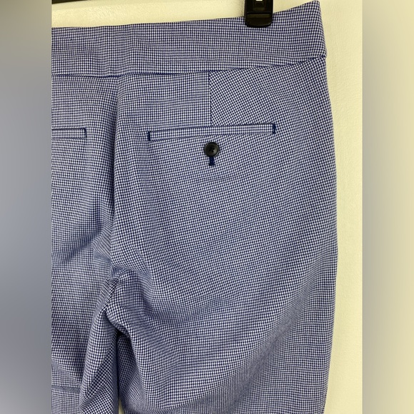 Loft size 6 Women’s Blue White Houndstooth Marisa Ankle Pants - Picture 6 of 8